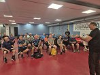 Udeleženci projekta Erasmus+ SWAN med predavanjem