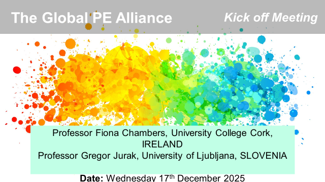 Napoved sestanka Global PE Alliance dne 17. 12. 2025